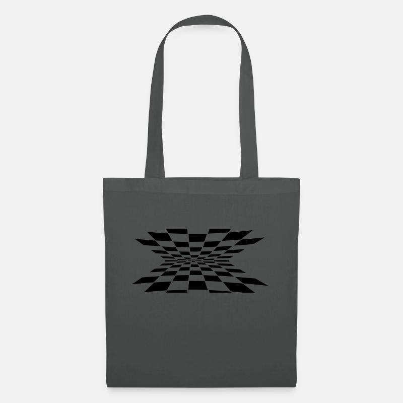3D cube pattern black - Tote Bag - graphite grey
