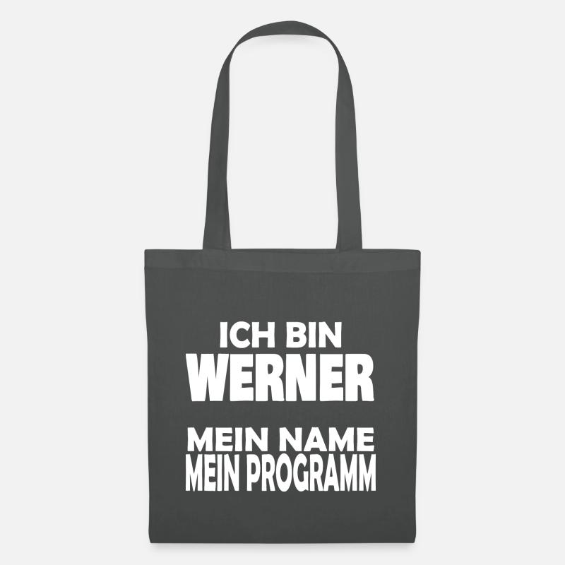 Ich bin Werner - Stoffbeutel - Graphite