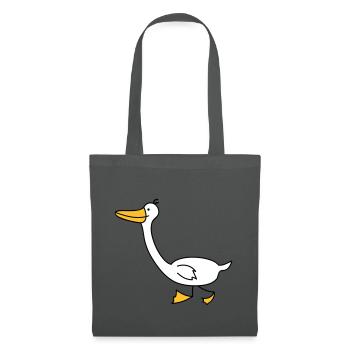 lustige Gans - Stoffbeutel - Graphite - Vorne