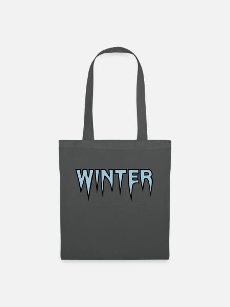 winter ice logo - Tote Bag - graphite grey