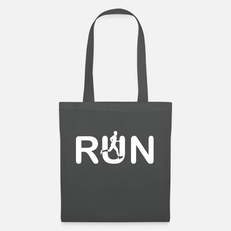 Marathon Running Run jogging - Stoffbeutel - Graphite