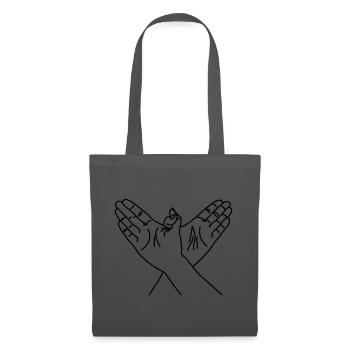 Freiheit der Handgesten - Stoffbeutel - Graphite - Vorne
