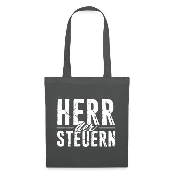Herr Der Steuern Steuerberater Finanzamt Geschenk - Stoffbeutel - Graphite - Vorne