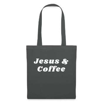 Jésus et la caféine du café - Sac en tissu - gris graphite - Devant