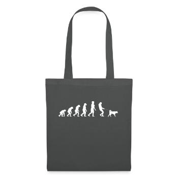 Chien Hund - Sac en tissu - gris graphite - Devant