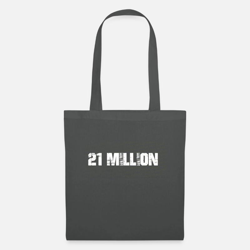 21 Million Bitcoin Orange Pill - Stoffbeutel - Graphite
