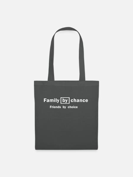 Familie zufällig Freunde nach Wahl weißes T-Shirt - Stoffbeutel - Graphite