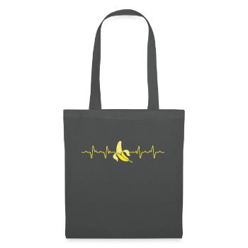 Le cœur de l’amateur de banane battement - Sac en tissu - gris graphite - Devant