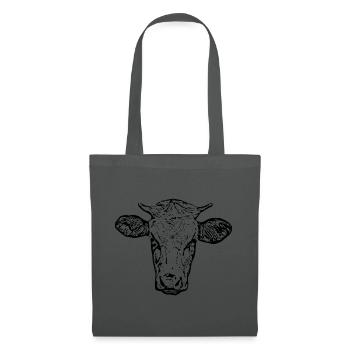 Personalized Cow T-Shirt Gift for Farmers - Tote Bag - graphite grey - Front