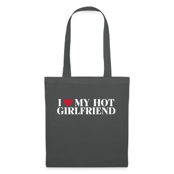 J’aime ma copine sexy, j’aime ma copine - Sac en tissu - gris graphite - Devant