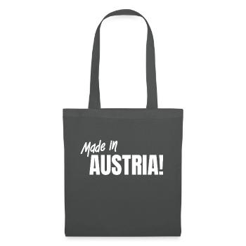 Made in Austria – Heimatstolz pur - Stoffbeutel - Graphite - Vorne