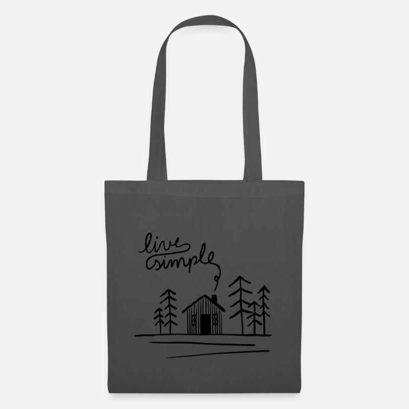 live simple - Stoffbeutel - Graphite
