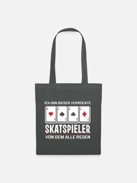 Ich bin dieser verrückte Skatspieler - Stoffbeutel - Graphite