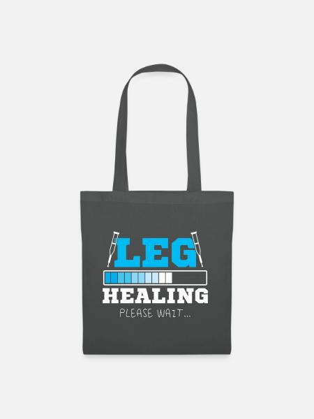 Leg Healing Please Wait - Stoffbeutel - Graphite