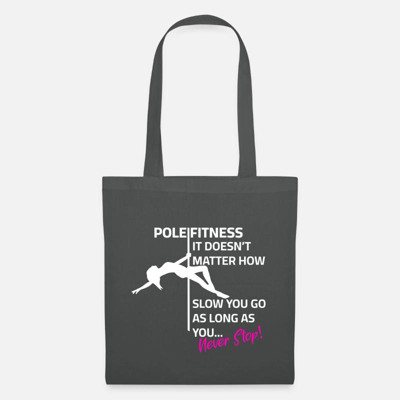 Pole dance Silhouette Spruch - Stoffbeutel - Graphite