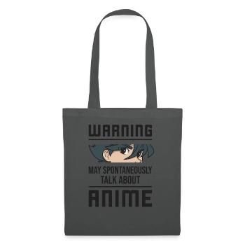 Anime manga disant cadeau - Sac en tissu - gris graphite - Devant