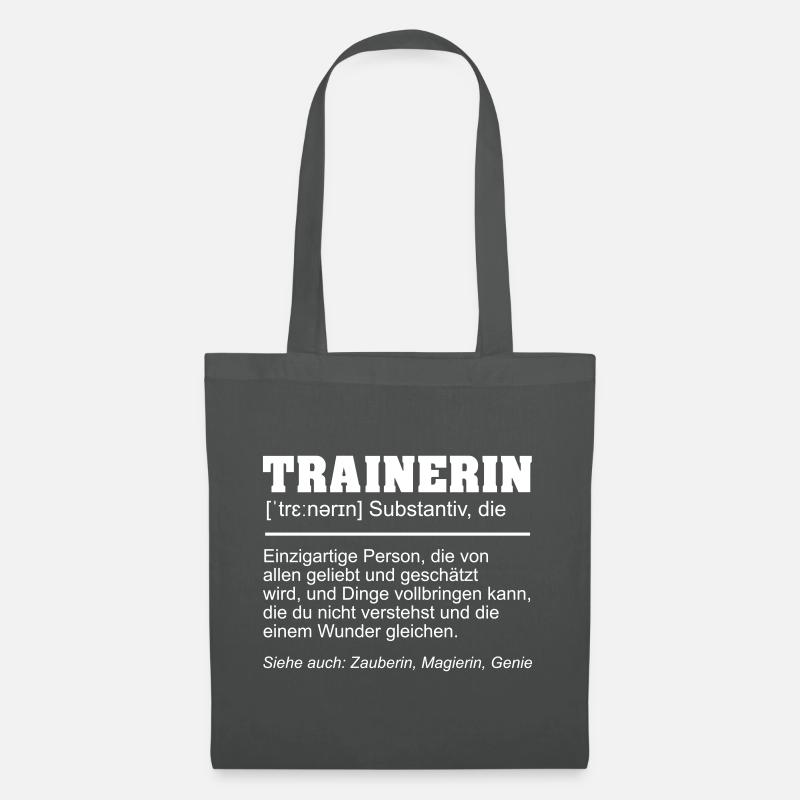 Trainerin Definition - Stoffbeutel - Graphite