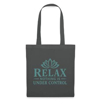 Relax Lotusblüte Control - Stoffbeutel - Graphite - Vorne