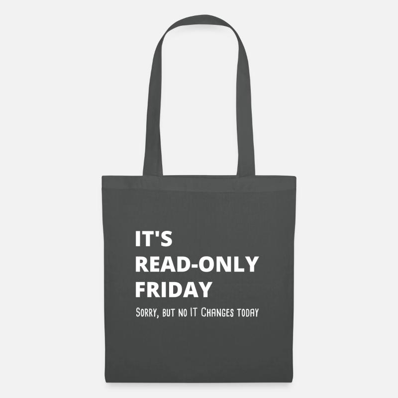 Read-Only Friday IT Administrator Admin Gift - Tote Bag - graphite grey