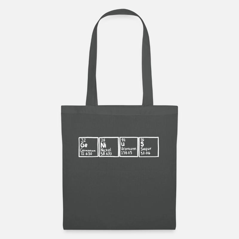 Genius Periodensystem Element - Stoffbeutel - Graphite
