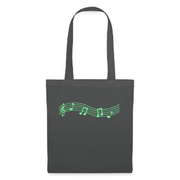note de musique - Sac en tissu - gris graphite - Devant