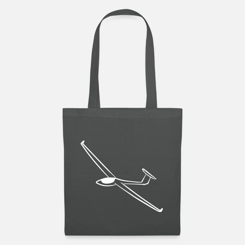 Segelflieger Segelflugzeug gleiten Geschenk Tshirt - Stoffbeutel - Graphite