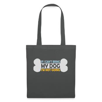 Citation Apportez mon chien - Sac en tissu - gris graphite - Devant