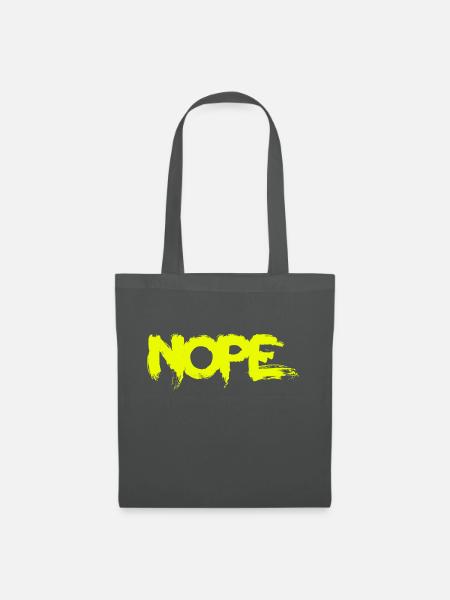 NOPE - sei kein ja-Sager! - Stoffbeutel - Graphite