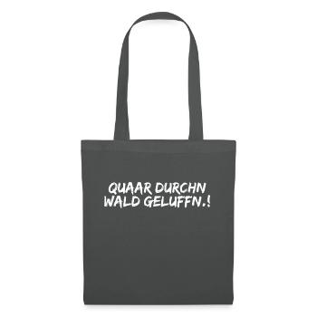 Erzgebirge Waldlauf Wandern - Stoffbeutel - Graphite - Vorne