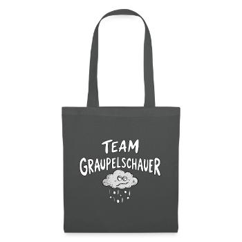 Team Graupelschauer Wetter Humor Wolke Sarkasmus - Stoffbeutel - Graphite - Vorne