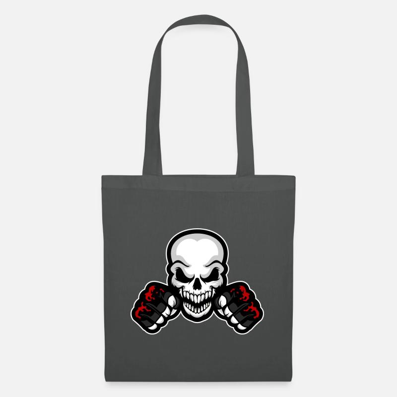 MMA Skull - Grey Shadow - Stoffbeutel - Graphite