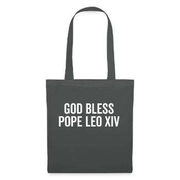 Gott segne Papst Leo XIV. - Stoffbeutel - Graphite - Vorne