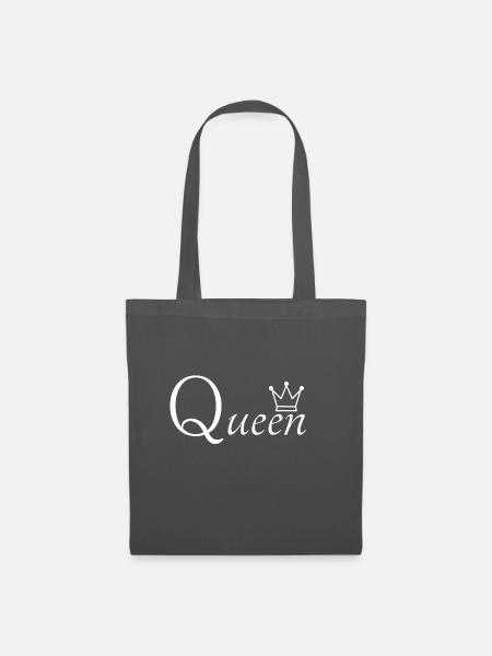 Queen Krone Design Weiß - Stoffbeutel - Graphite