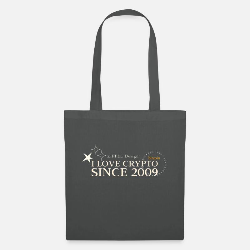 I Love Crypto since 2009 - Geschenk - Stoffbeutel - Graphite