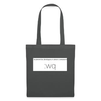 seulement les developpeurs seniors connaissent - Sac en tissu - gris graphite - Devant