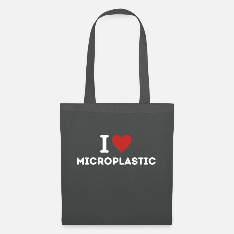 I love Microplastic - Stoffbeutel - Graphite