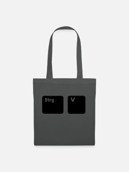 Strg V Copy and Paste Vater und Sohn Partner Shi - Stoffbeutel - Graphite