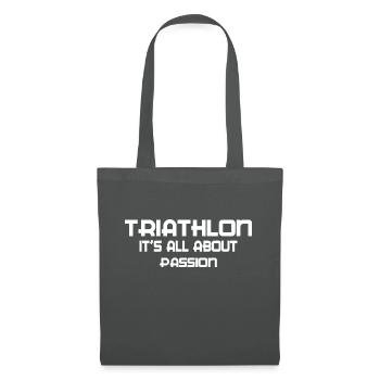 Marathon Triathlon Running Jogging Biking Cycling - Tote Bag - graphite grey - Front