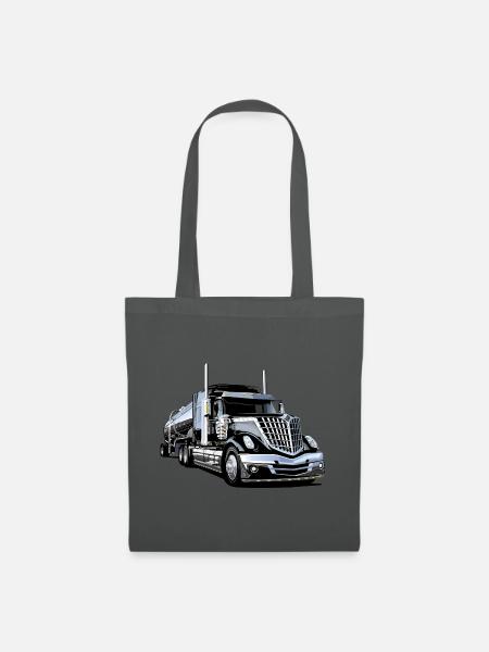 Sattelschlepper aus Chrom und PS - Stoffbeutel - Graphite