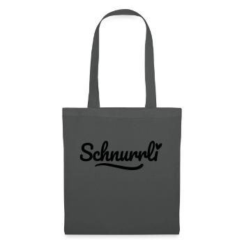 Schnurrli Schrift Herz - Stoffbeutel - Graphite - Vorne