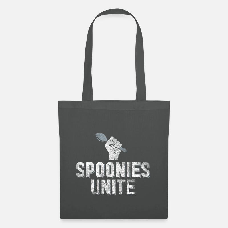 Spoonies Unite Autoimmune Disease Gift - Tote Bag - graphite grey