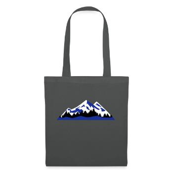 mountains, winter, landscape - Sac en tissu - gris graphite - Devant