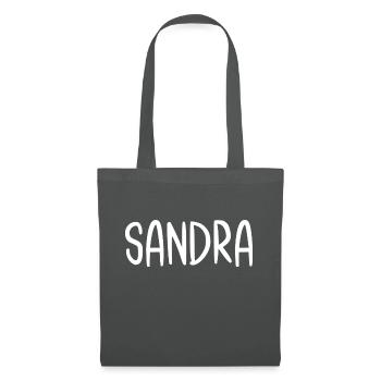 Sandra Custom Name Font Text Birthday - Tote Bag - graphite grey - Front
