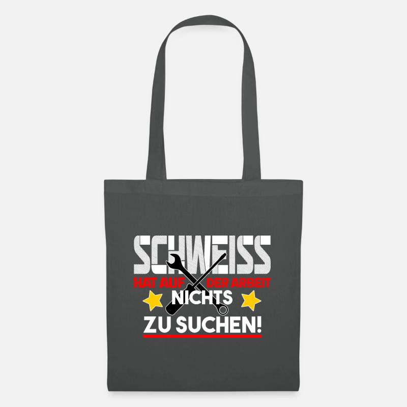 Schweiss auf der Arbeit - Stoffbeutel - Graphite