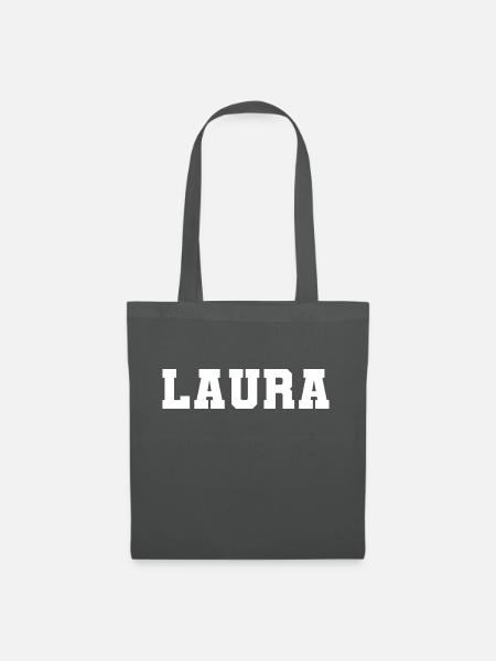 Name - Laura - Stoffbeutel - Graphite