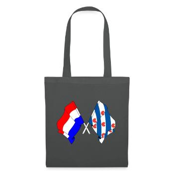 Drapeau des Pays-Bas, Frise croisé - Sac en tissu - gris graphite - Devant