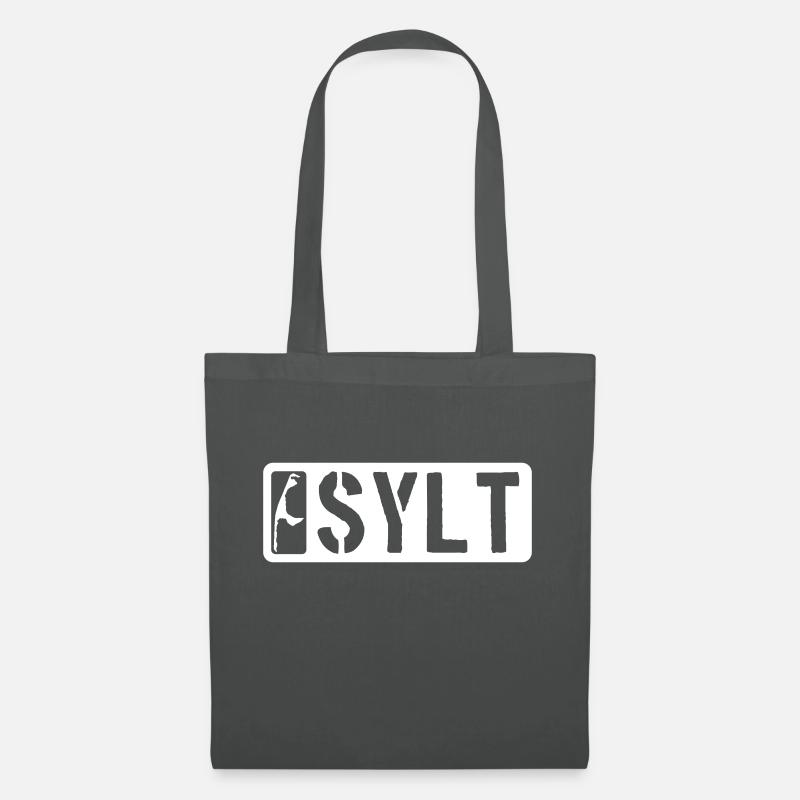 Sylt Insel Urlaub - Stoffbeutel - Graphite