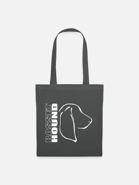 BASSET HOUND PROFIL - Stoffbeutel - Graphite