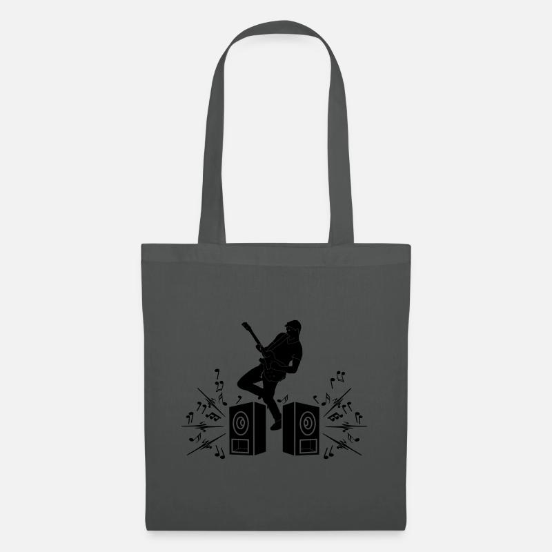 Gitarrist mit E-Gitarre - Stoffbeutel - Graphite