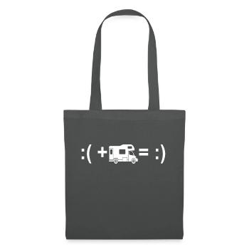 Wohnmobil Camper lustig Humor - Stoffbeutel - Graphite - Vorne